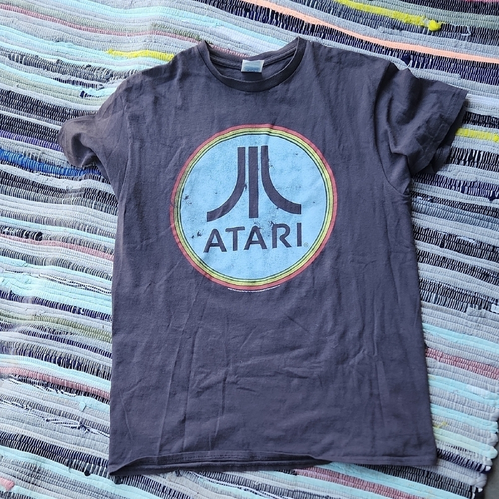 Atari Mens Tshirt Delta Brand Sz L Charcoal